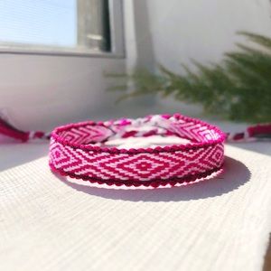 Bright Burgundy <o> Southwestern Woven Bracelet